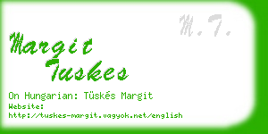 margit tuskes business card