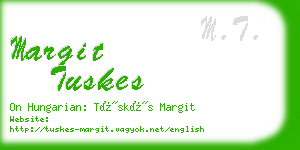 margit tuskes business card